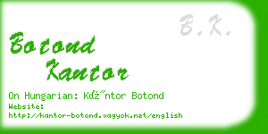 botond kantor business card